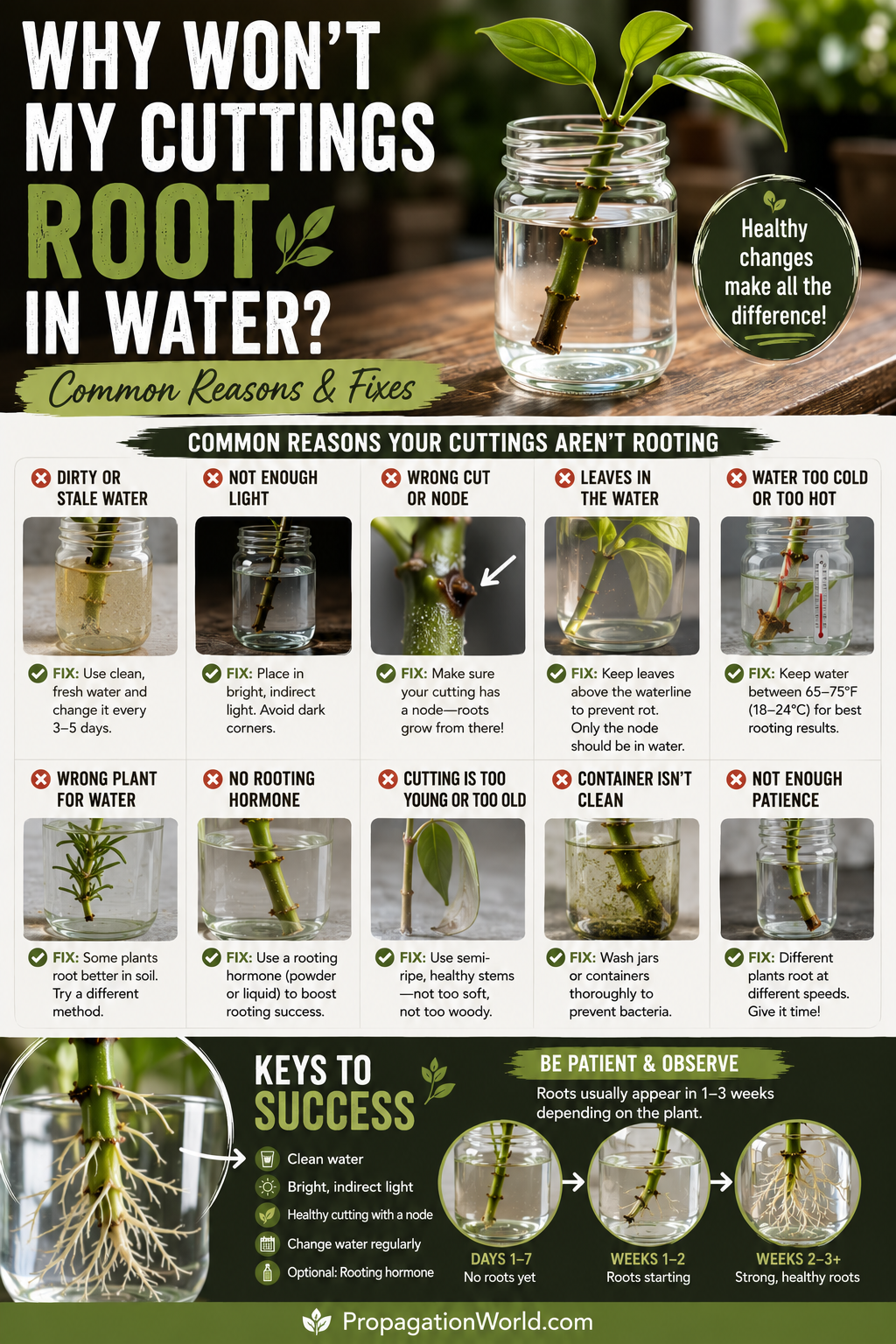 Why Won’t My Cuttings Root in Water? Common Reasons &amp; Fixes