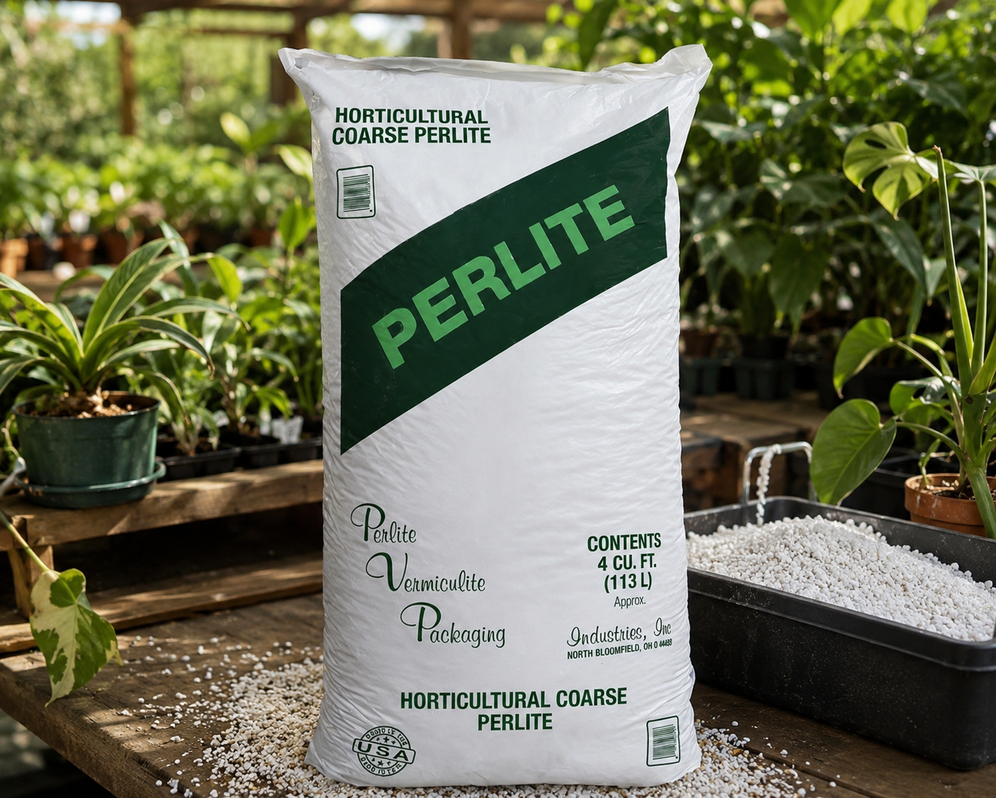 Perlite in a bag
